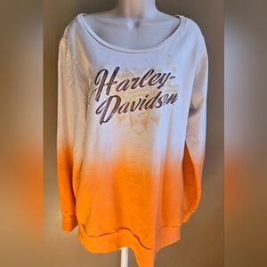 Harley Davidson women's boat neck sweatshirt